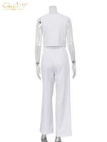 Summer White Linen Two Piece Set 6
